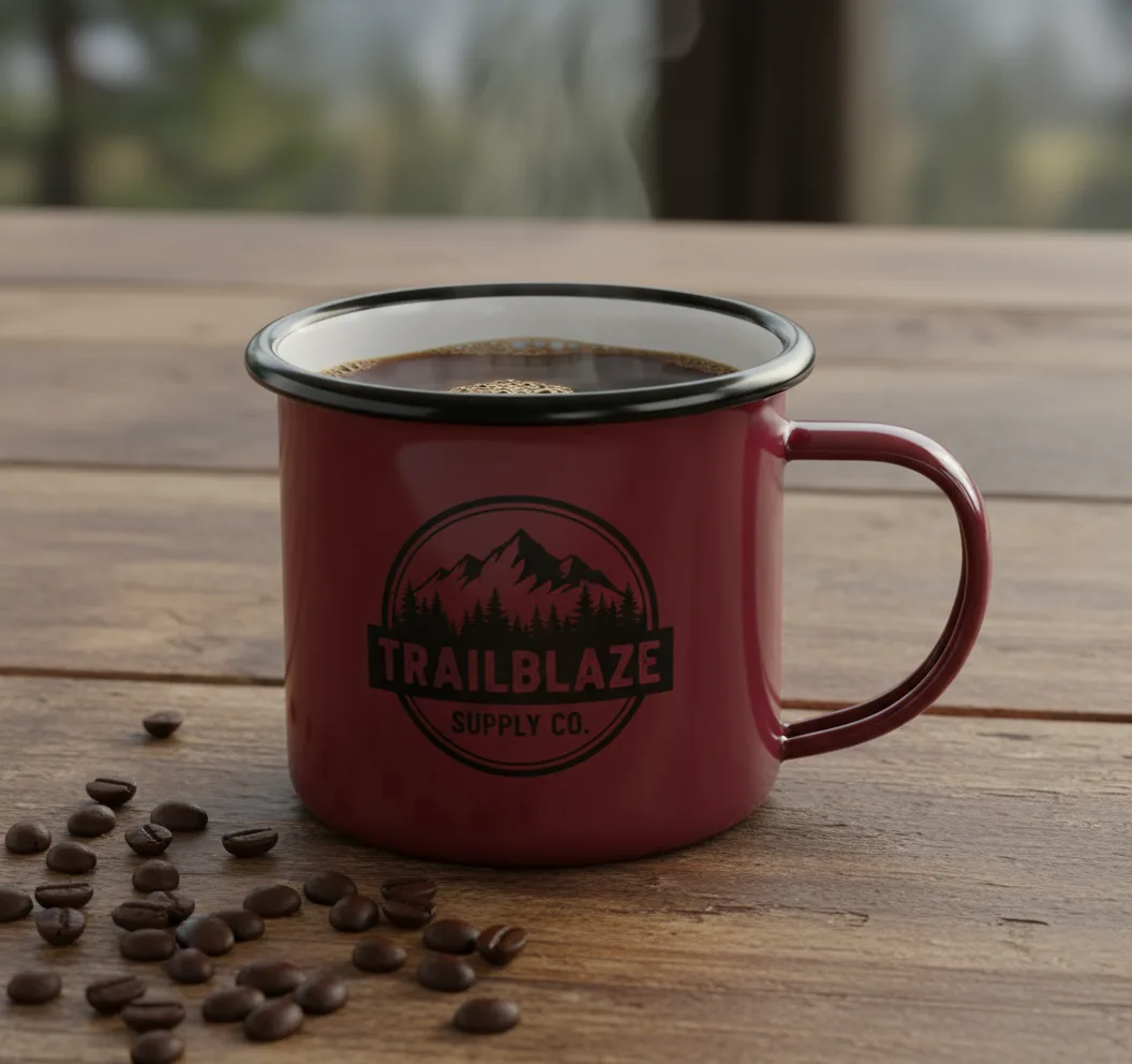 12oz Custom Enamel Camp Mugs