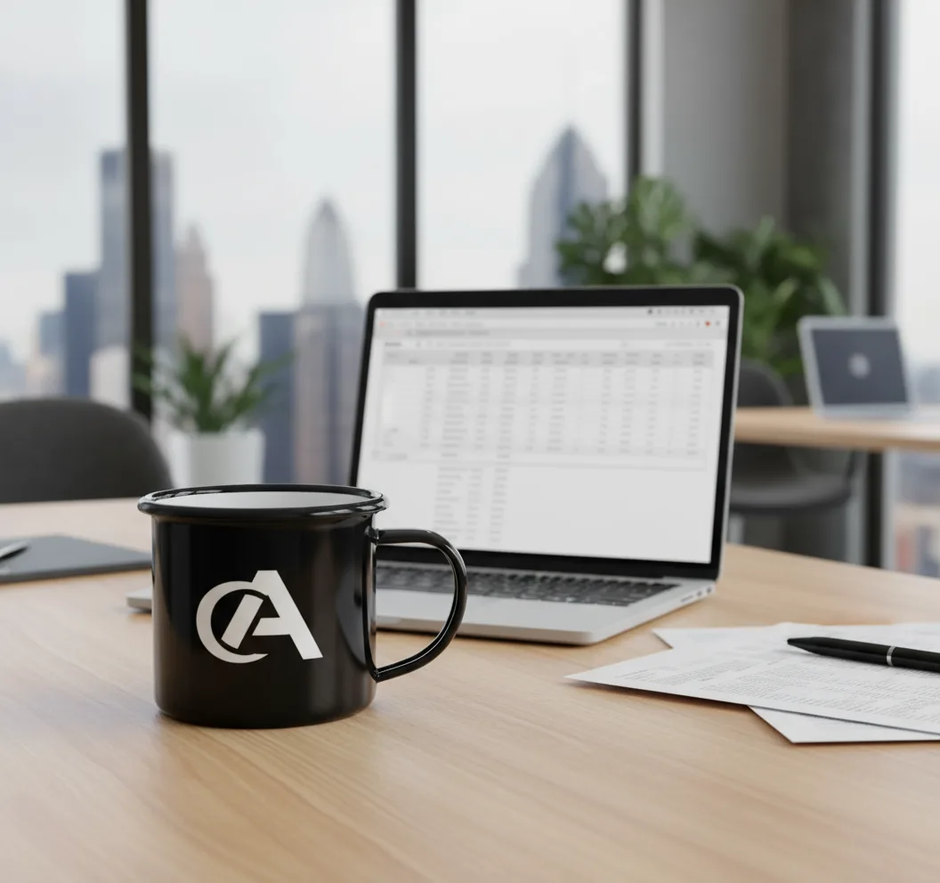 Black Corporate Logo Mug
