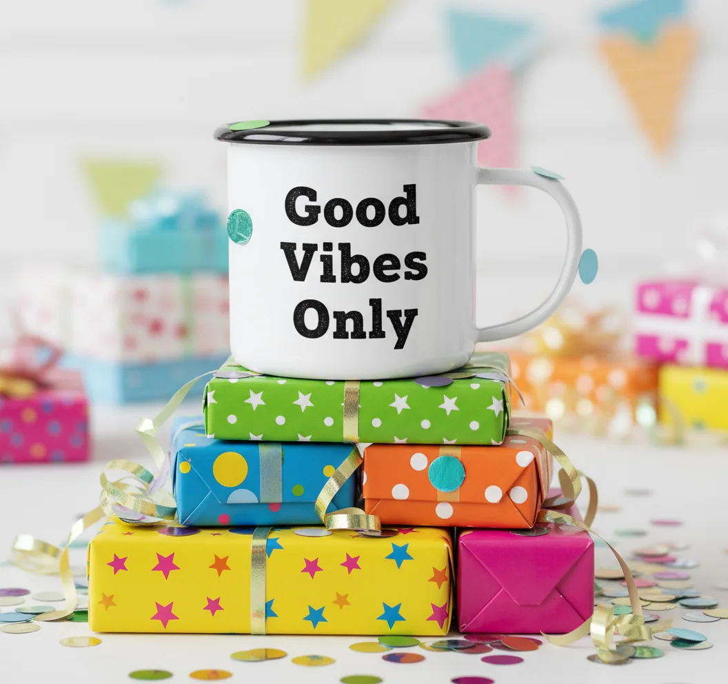 White Slogan Mug