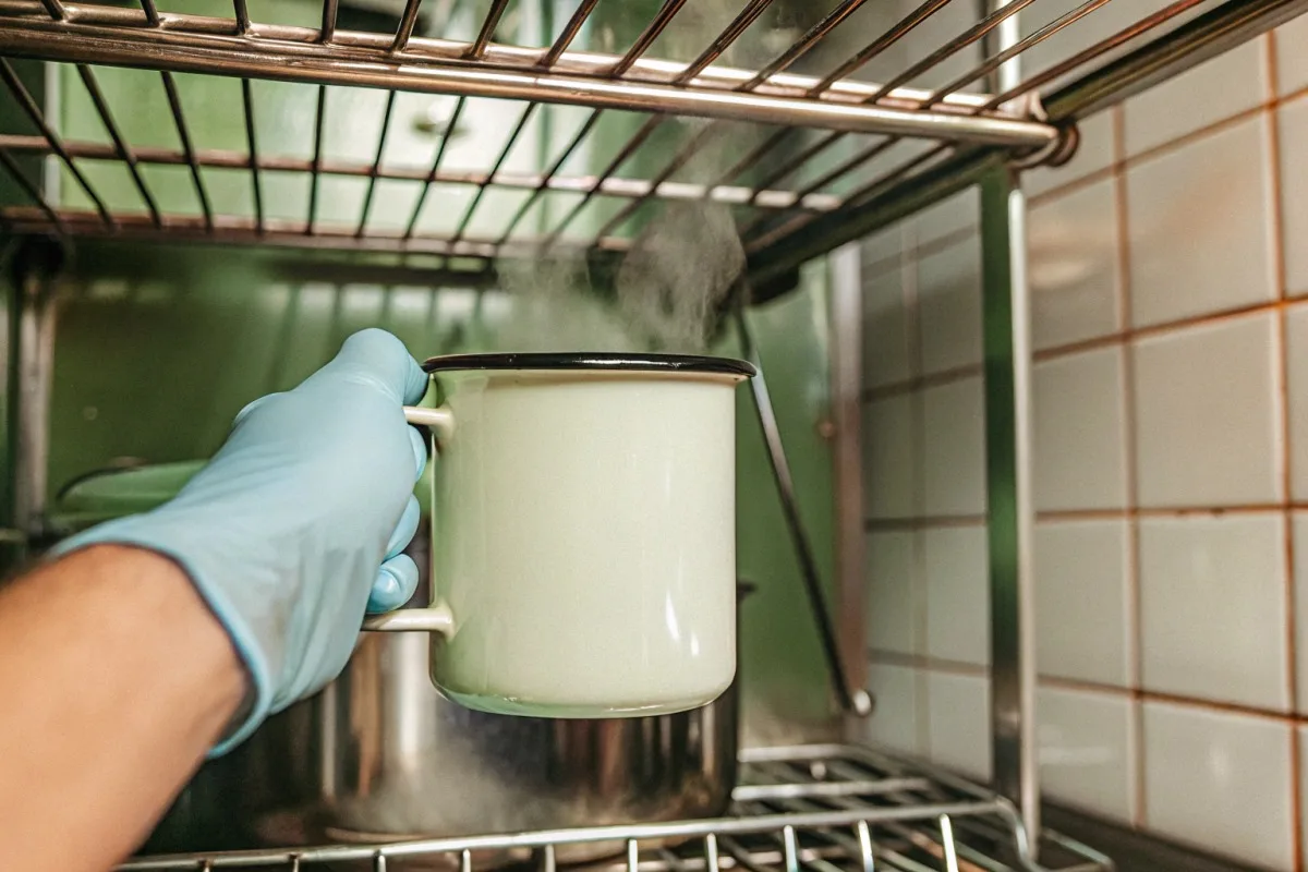 Verifying enamel coating durability and thickness for high-volume commercial cafe use (ID#2)