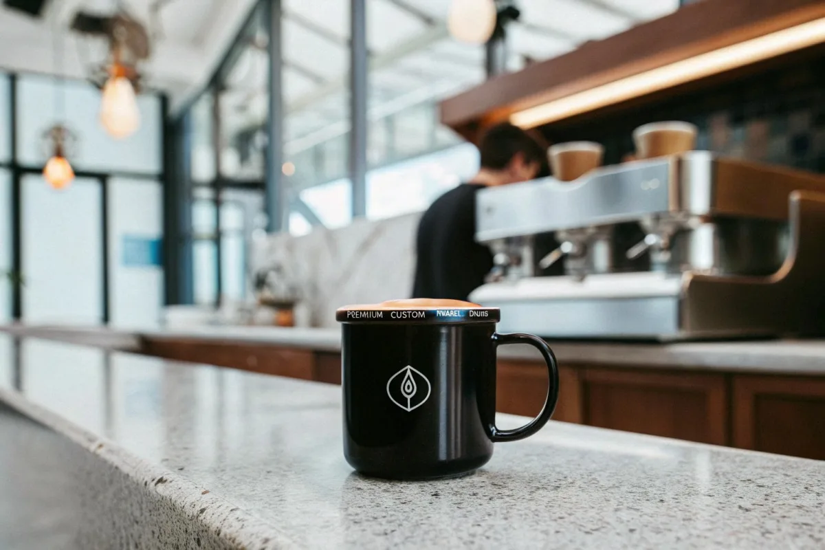 Quality control verification of custom enamel mug printing through physical samples and supplier inspections (ID#5)