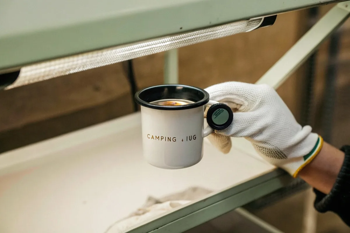 Quality Control Sample Process Physical custom samples used for quality control to check enamel coating and durability (ID#4)