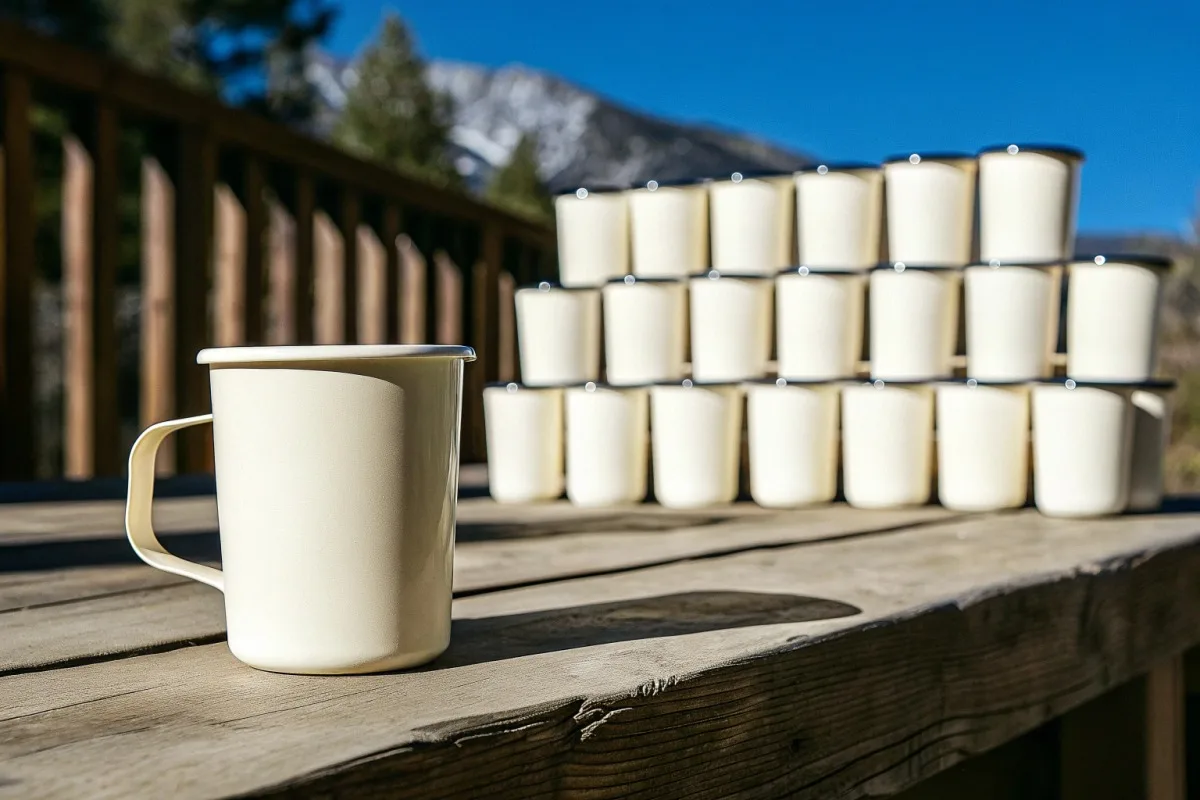 Design Complexity Production Costs Design complexities and color factors increasing production costs for full wrap enamel mugs (ID#4)