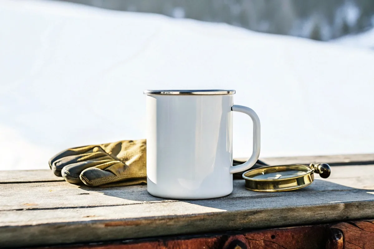 Using an infrared thermometer to verify exterior touch safety of hot enamel mugs (ID#5)