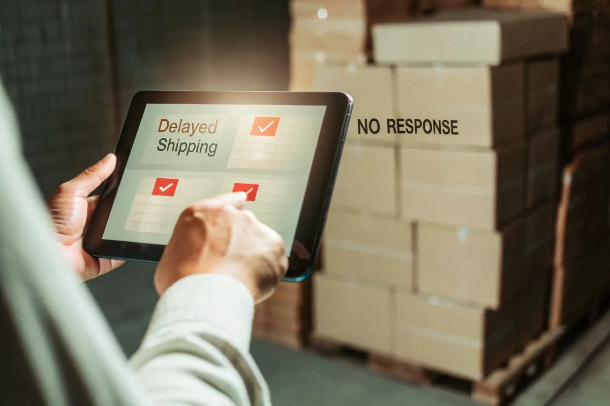 Identifying red flags like delivery delays and communication gaps in social media supplier comments (ID#3)