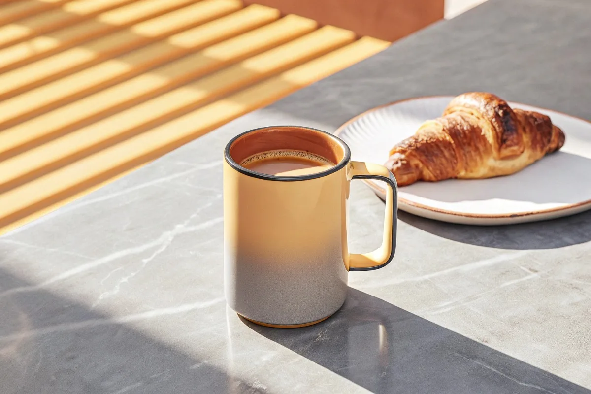 Verifying consistent interior color matching and quality control for wholesale enamel mugs (ID#5)